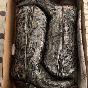 Pewter color cowboy women boots